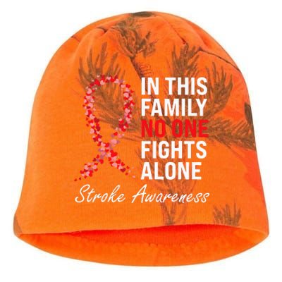 Stroke Survivor Stroke Awareness Red Ribbon Kati - Camo Knit Beanie