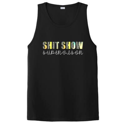 Shit Show Supervisor Funny Mom Boss Manager Coordinator PosiCharge Competitor Tank