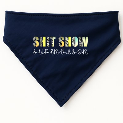 Shit Show Supervisor Funny Mom Boss Manager Coordinator USA-Made Doggie Bandana
