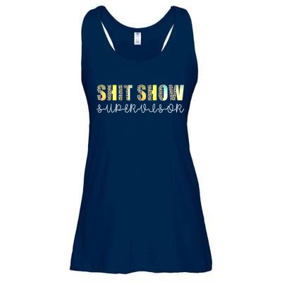 Shit Show Supervisor Funny Mom Boss Manager Coordinator Ladies Essential Flowy Tank