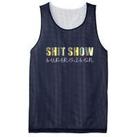 Shit Show Supervisor Funny Mom Boss Manager Coordinator Mesh Reversible Basketball Jersey Tank