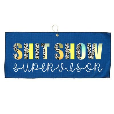 Shit Show Supervisor Funny Mom Boss Manager Coordinator Large Microfiber Waffle Golf Towel