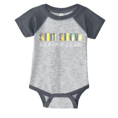 Shit Show Supervisor Funny Mom Boss Manager Coordinator Infant Baby Jersey Bodysuit