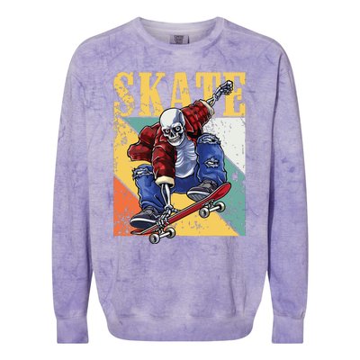 Skateboarding Skateboard Skateboarder Colorblast Crewneck Sweatshirt