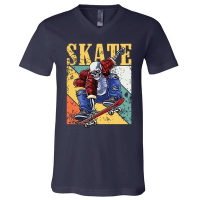 Skateboarding Skateboard Skateboarder V-Neck T-Shirt