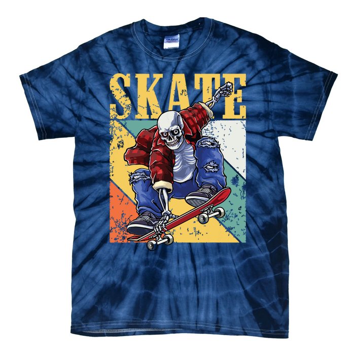 Skateboarding Skateboard Skateboarder Tie-Dye T-Shirt