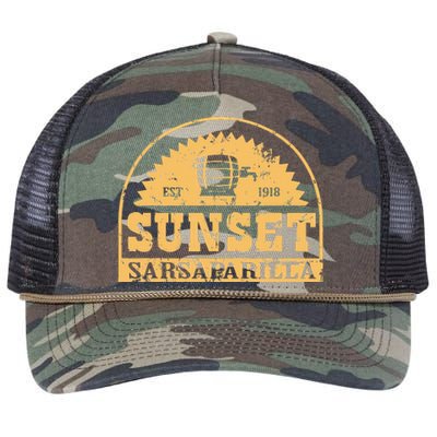 Sunset Sarsaparillas Retro Rope Trucker Hat Cap