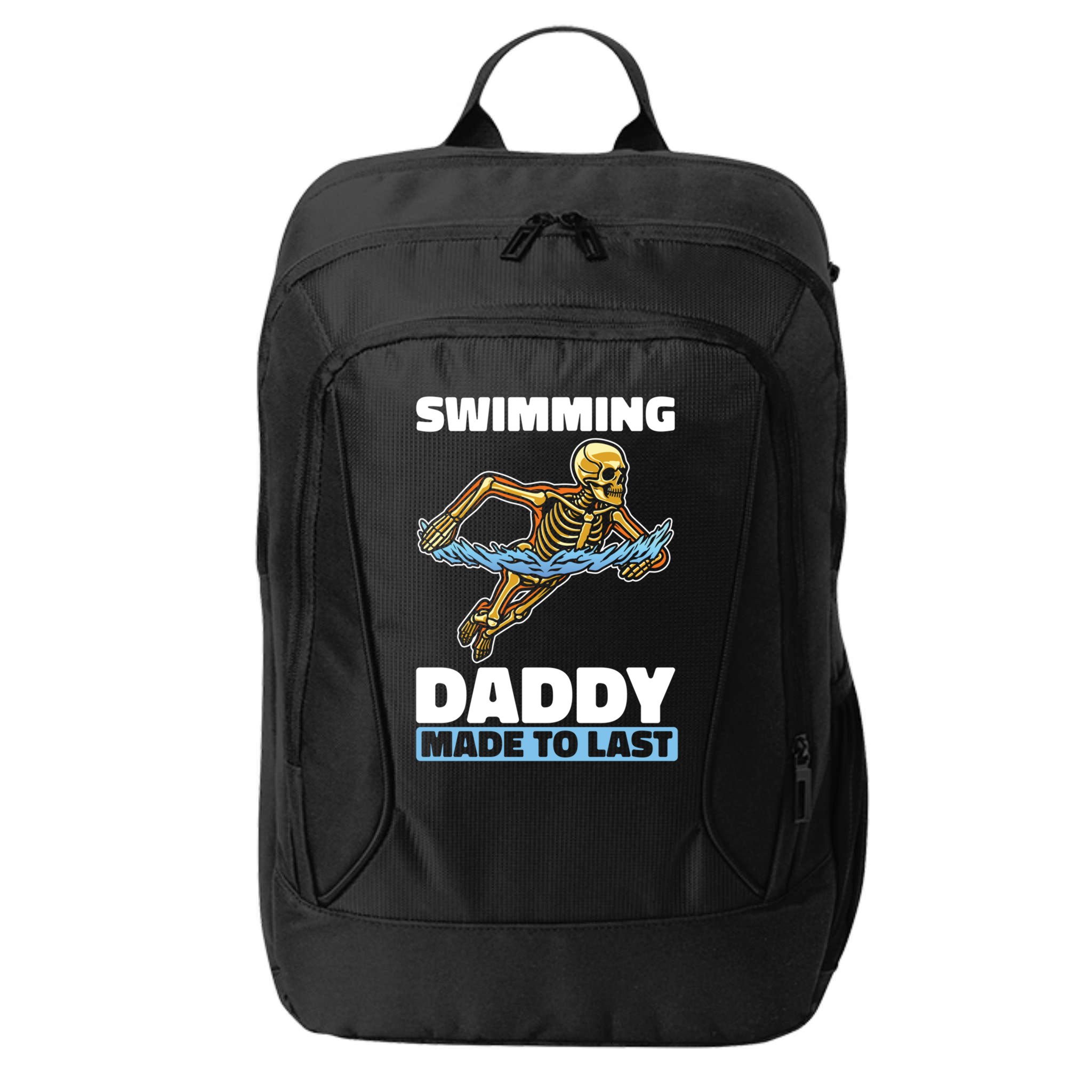 Swimming Skeleton Swim Pool Swimmer Fathers Day Dad Gift City Backpack