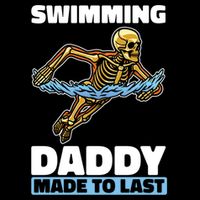 Swimming Skeleton Swim Pool Swimmer Fathers Day Dad Gift Drawstring Bag