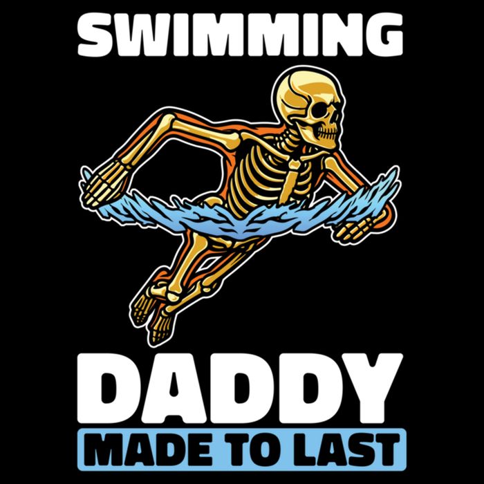 Swimming Skeleton Swim Pool Swimmer Fathers Day Dad Gift Drawstring Bag