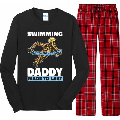 Swimming Skeleton Swim Pool Swimmer Fathers Day Dad Gift Long Sleeve Pajama Set