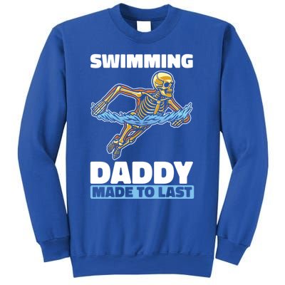 Swimming Skeleton Swim Pool Swimmer Fathers Day Dad Gift Sweatshirt