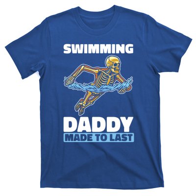 Swimming Skeleton Swim Pool Swimmer Fathers Day Dad Gift T-Shirt