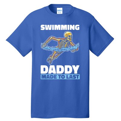 Swimming Skeleton Swim Pool Swimmer Fathers Day Dad Gift Tall T-Shirt