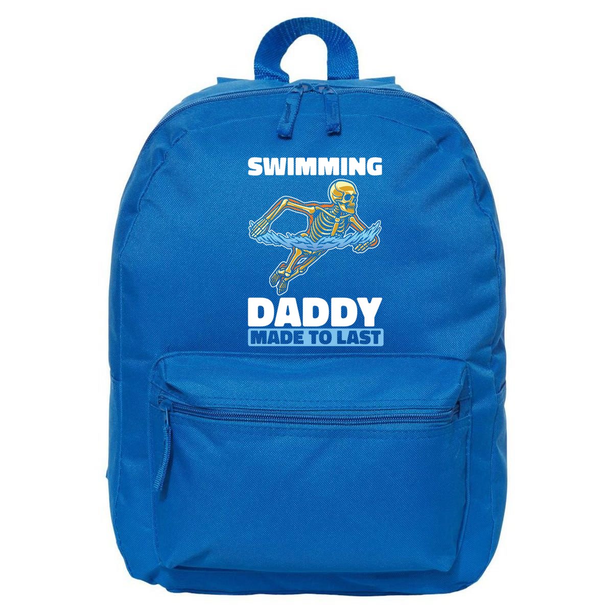 Swimming Skeleton Swim Pool Swimmer Fathers Day Dad Gift 16 in Basic Backpack