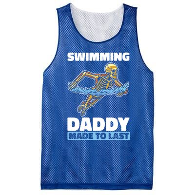 Swimming Skeleton Swim Pool Swimmer Fathers Day Dad Gift Mesh Reversible Basketball Jersey Tank