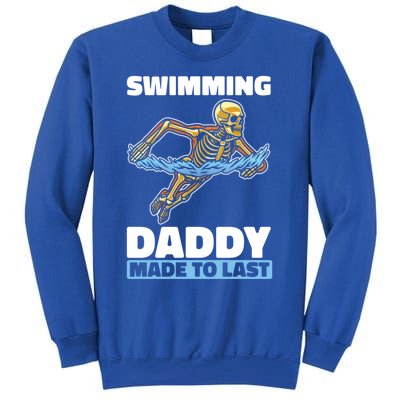 Swimming Skeleton Swim Pool Swimmer Fathers Day Dad Gift Tall Sweatshirt