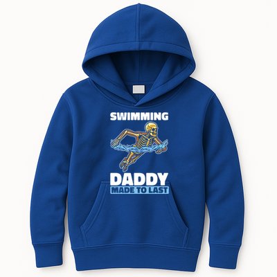 Swimming Skeleton Swim Pool Swimmer Fathers Day Dad Gift Kids Hoodie