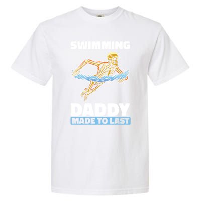 Swimming Skeleton Swim Pool Swimmer Fathers Day Dad Gift Garment-Dyed Heavyweight T-Shirt