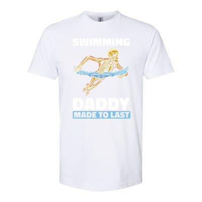 Swimming Skeleton Swim Pool Swimmer Fathers Day Dad Gift Softstyle CVC T-Shirt