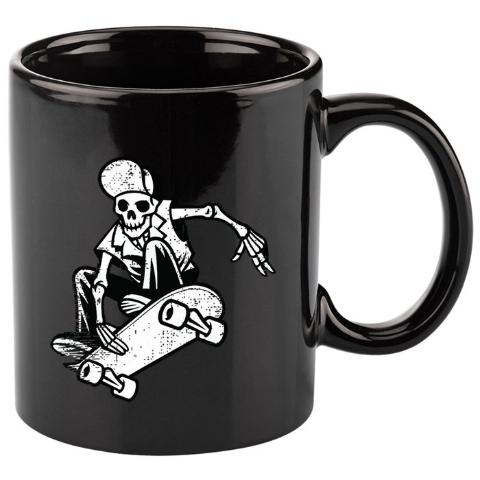 Skateboarding Skater Skate Board Skeleton 11oz C Handle Ceramic Mug