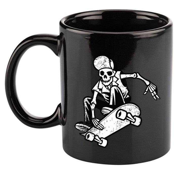 Skateboarding Skater Skate Board Skeleton 11oz C Handle Ceramic Mug