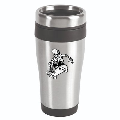 Skateboarding Skater Skate Board Skeleton 16oz Travel Tumbler