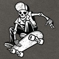 Skateboarding Skater Skate Board Skeleton Cotton Canvas Backpack