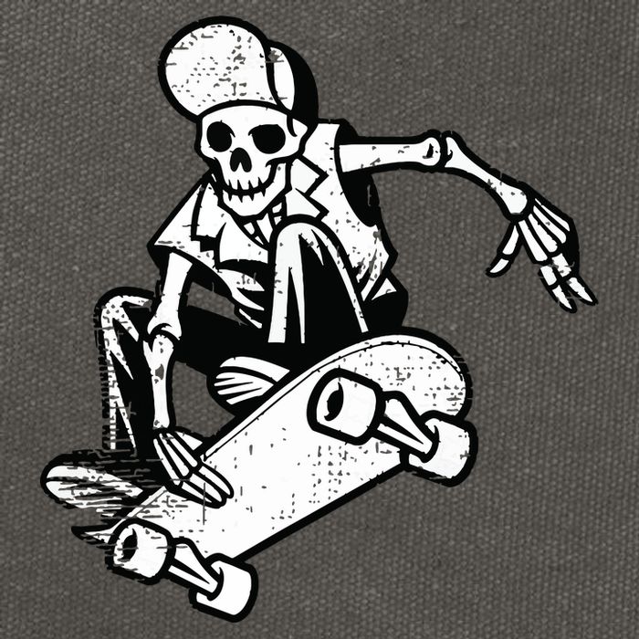 Skateboarding Skater Skate Board Skeleton Cotton Canvas Backpack