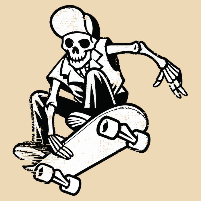 Skateboarding Skater Skate Board Skeleton Drawstring Bag