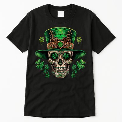 Sugar Skull St Patrick Day Of The Dead Tall T-Shirt