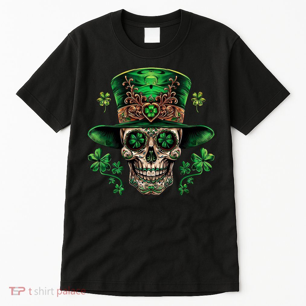 Sugar Skull St Patrick Day Of The Dead Tall T-Shirt