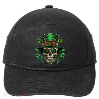 Sugar Skull St Patrick Day Of The Dead 7-Panel Snapback Hat