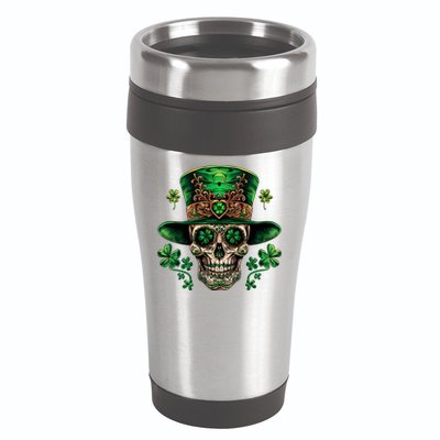 Sugar Skull St Patrick Day Of The Dead 16oz Travel Tumbler