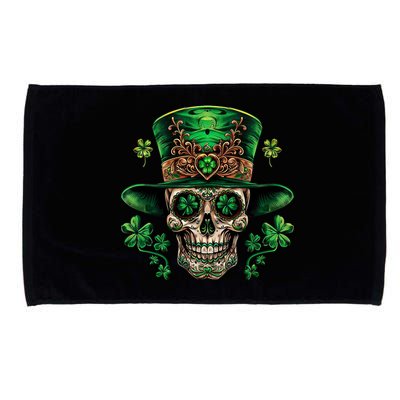 Sugar Skull St Patrick Day Of The Dead Microfiber Hand Towel