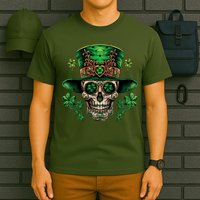 Sugar Skull St Patrick Day Of The Dead T-Shirt