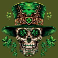 Sugar Skull St Patrick Day Of The Dead T-Shirt