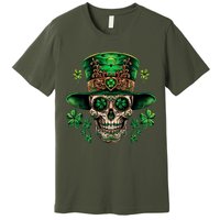 Sugar Skull St Patrick Day Of The Dead Premium T-Shirt