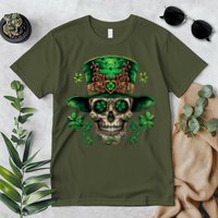 Sugar Skull St Patrick Day Of The Dead Premium T-Shirt