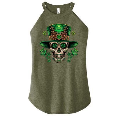 Sugar Skull St Patrick Day Of The Dead Women's Perfect Tri Rocker Tank