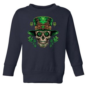 Sugar Skull St Patrick Day Of The Dead Toddler Sweatshirt