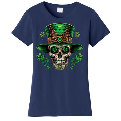 Sugar Skull St Patrick Day Of The Dead Women's T-Shirt