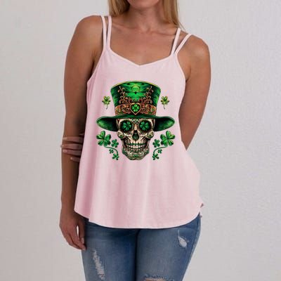 Sugar Skull St Patrick Day Of The Dead Women's Strappy Tank