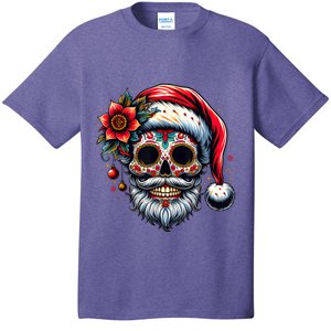 Santa Sugar Skull Mexican Calavera Christmas T-Shirt