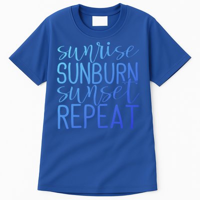 Sunrise Sunburn Sunset Repeat Tank Funny Summer Casual Gift Tall T-Shirt