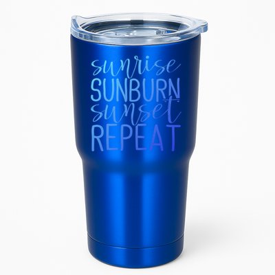 Sunrise Sunburn Sunset Repeat Tank Funny Summer Casual Gift Tumbler