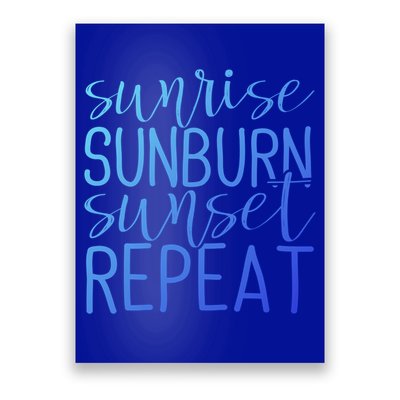 Sunrise Sunburn Sunset Repeat Tank Funny Summer Casual Gift Poster