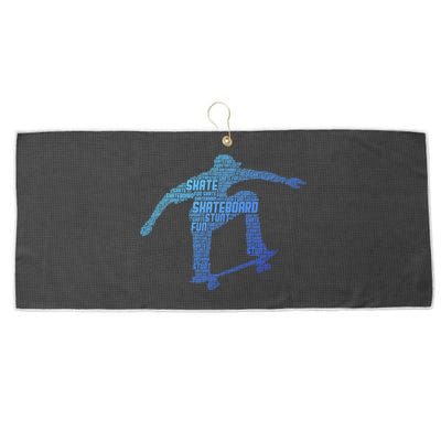 Skateboard Skateboarder Skater Gift Large Microfiber Waffle Golf Towel