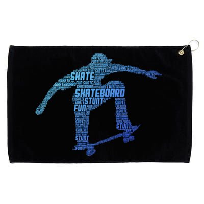 Skateboard Skateboarder Skater Gift Grommeted Golf Towel