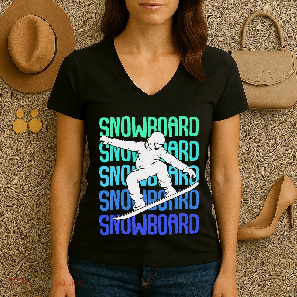 Snowboard Snowboarder Snowboarding Women's V-Neck T-Shirt